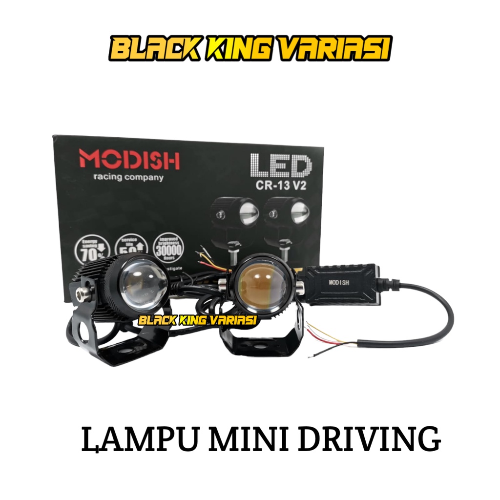 Lampu Mini Driving Lampu Tembak Sorot Laser Gun Led D2 Foglamp D2 Lampu Motor Mobil 24 Watt Putih Kuning LED