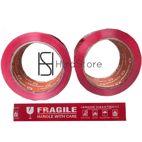 

Lakban Fragile Merah 90 yard 50 micron 48 mm Tebal Kualitas Premium