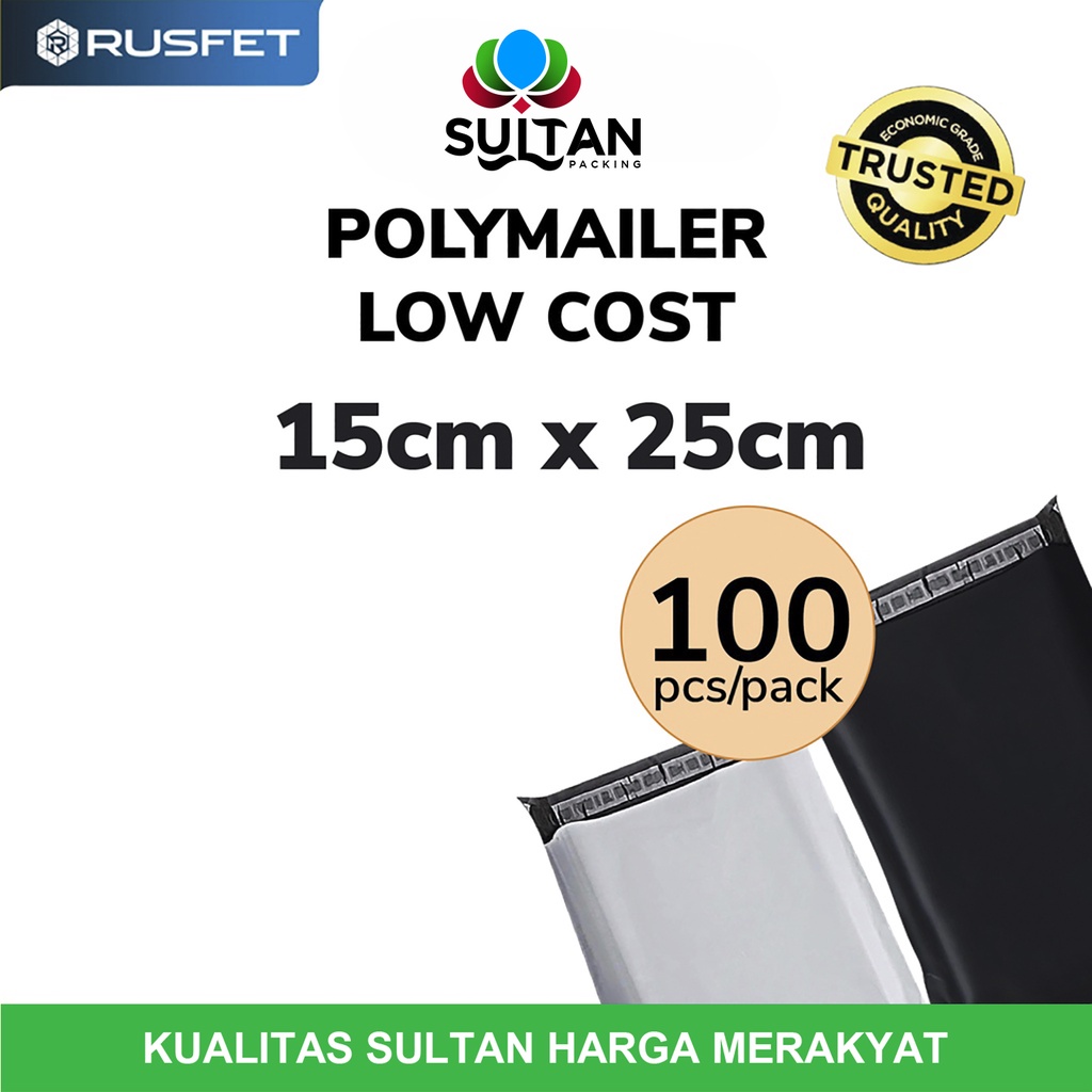 

Plastik Polymailer PACK LOW COST Amplop Polimailer 15x25cm RUSFET