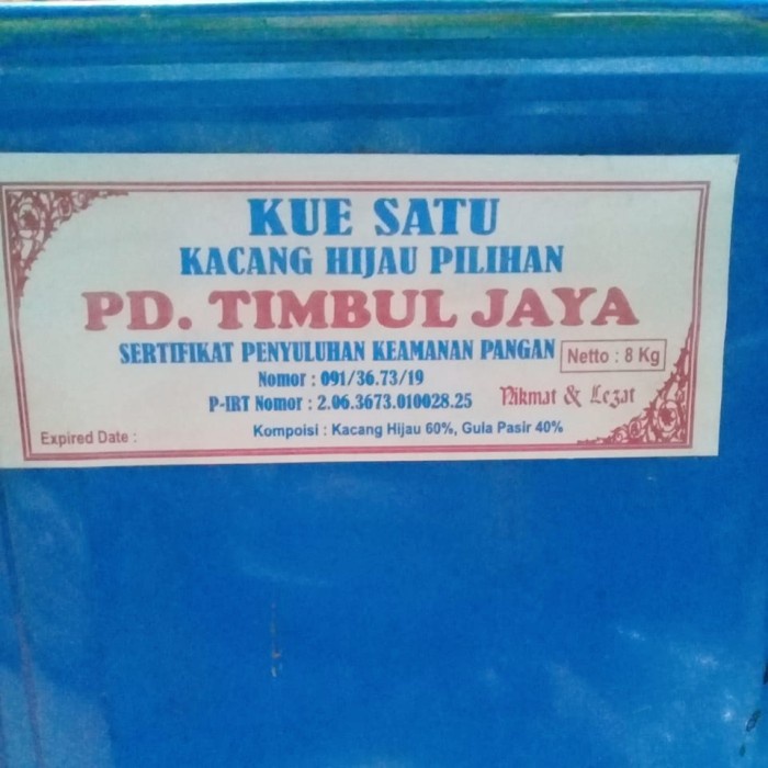 MURAH 1 Kg - Kue Satu Kacang Hijau