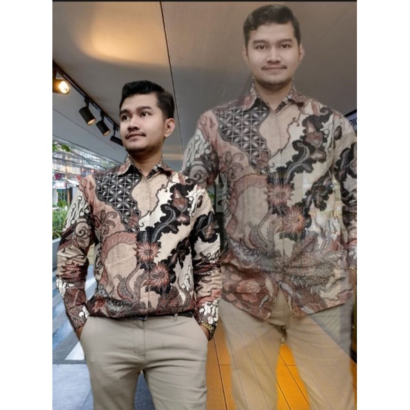 KEMEJA BATIK PRIA LENGAN PANJANG FOURING BAHAN KATUN PREMIUM SUPER|| Soloan 40s || TERBARU PRIMISIMA LEMBUT S M L XL XXL