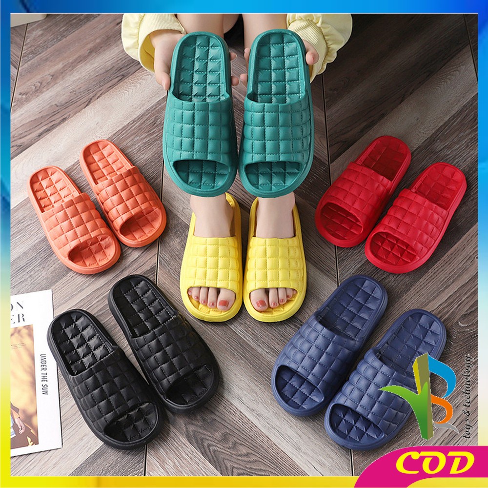 RB-S36 Sandal Slop Rumah Kamar Mandi / Sendal Selop Polos Karet Empuk Import Busa EVA Tebal Korean Style