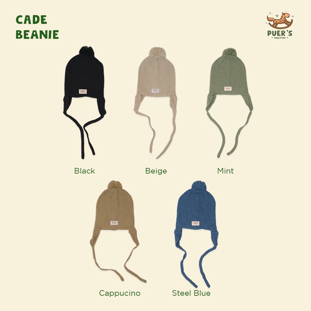 BEANIE BAYI PUER'S CADE BEANIE ( TOPI BAYI/ TOPI ANAK /BEANIE ANAK/ KUPLUK BAYI)