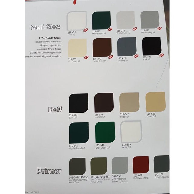 CAT MINYAK FTALIT 731 SUPER WHITE 1 KG