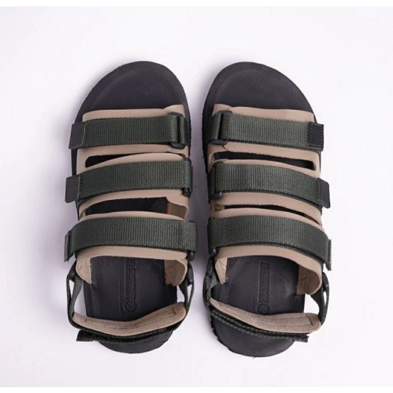 Sepatu Sendal Olahraga Sepedah Pria BIG Size 40-49 Sendal Tracking Gunung Outdoor Kuat Abu2 JUMBO, 44