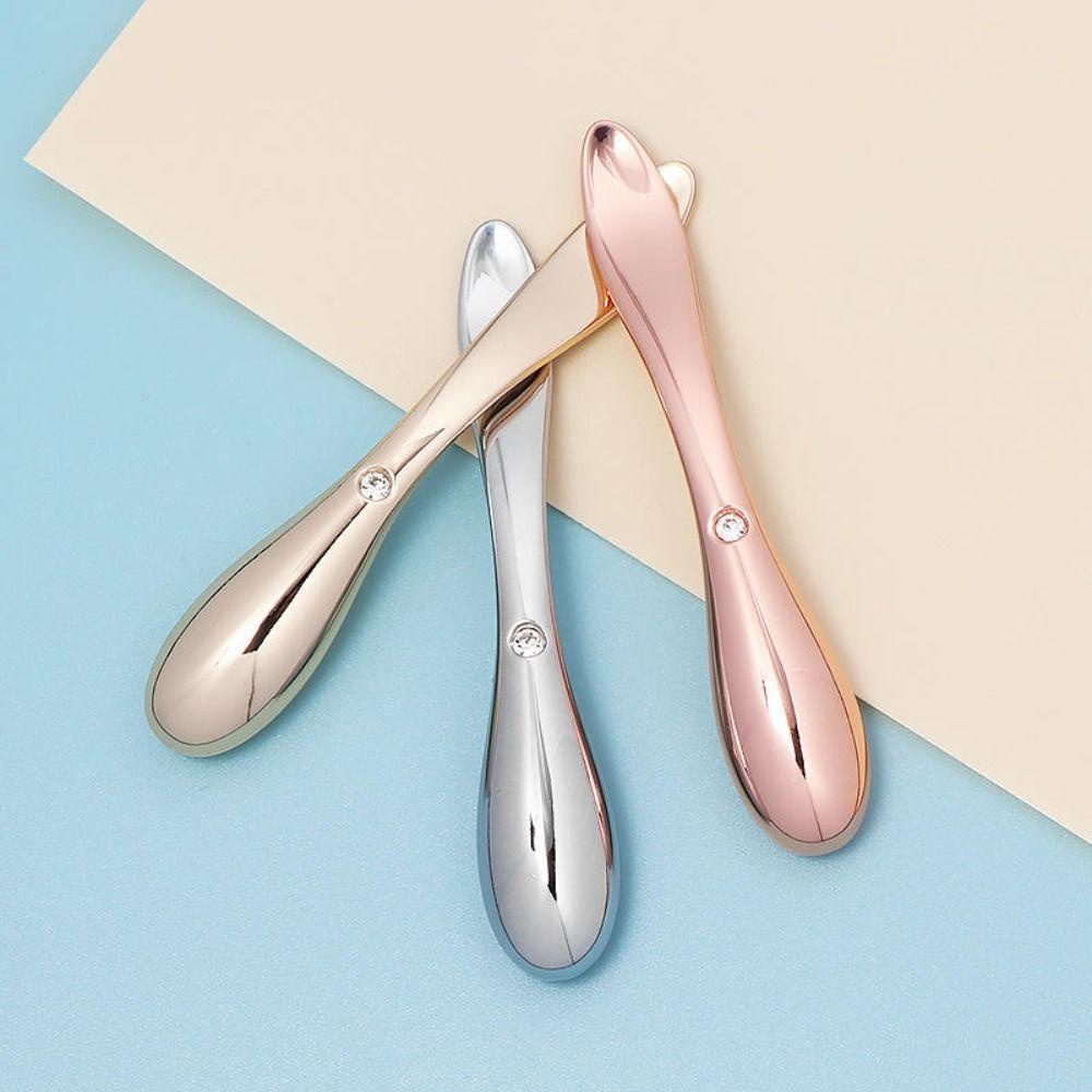 Aplikator Krim Mata Agustina Mini Warna Gold Silver Eye Roller Face Eyes Lifting Eye Beauty Apparatus Alat Perawatan Kulit Wajah