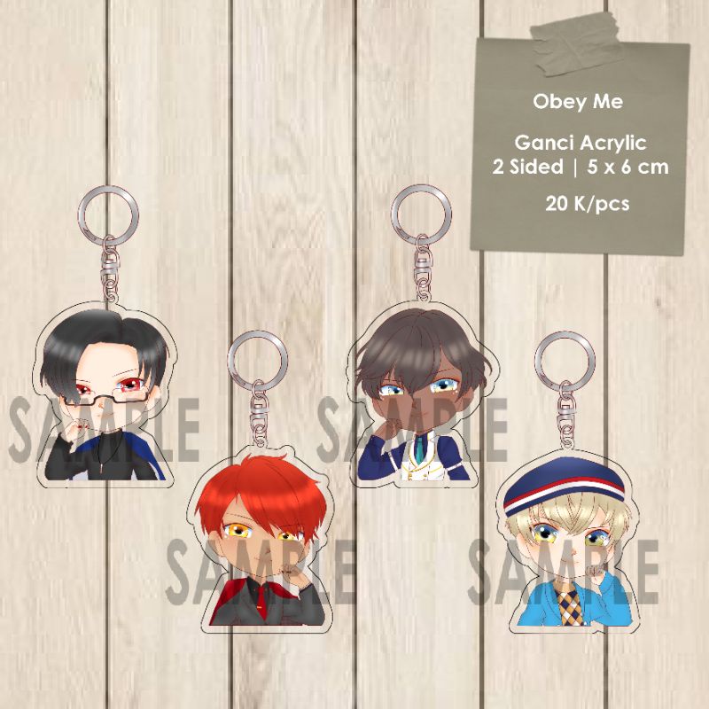 Ganci,Gantungan Kunci,Keychain Obey Me