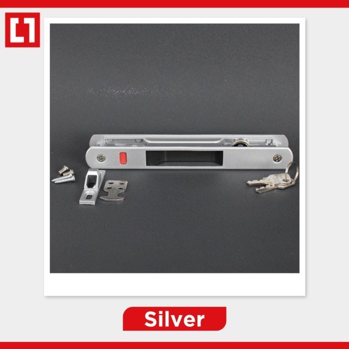 Handle Kunci Pintu Aluminium Sliding Geser Tanam RA66 ( KCSL-66 )