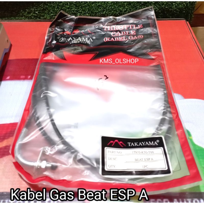 Kabel Gas Tali Gas Beat ESP Scoopy ESP Spacy ESP ( A) Merek Takayama 17910-K50-T00