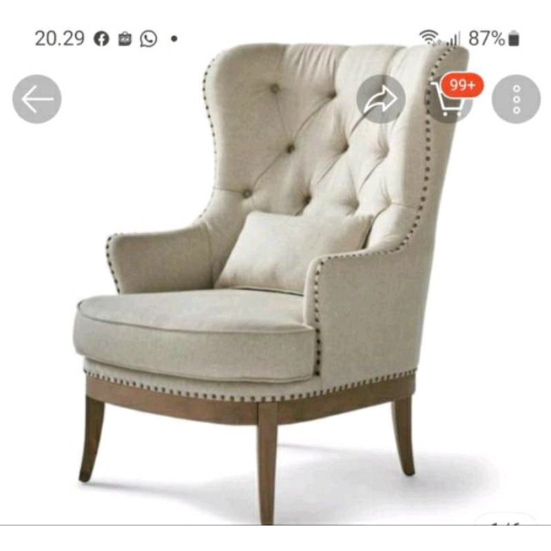 Best Seller Kursi Wing Chair / Arm Chait / Sofa Pratama