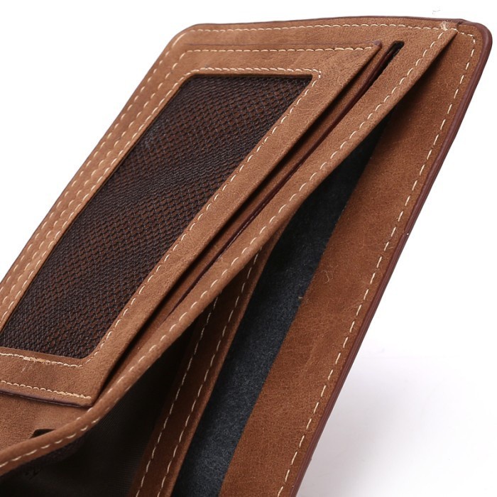 Dompet Pria Lipat Kulit Desain Retro Bogesi BOGESI009 Folding Wallet