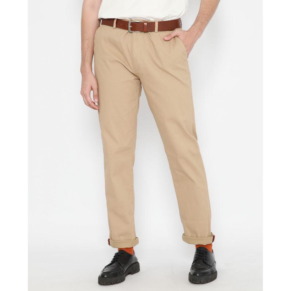 Celana Panjang Pria Chino Modern Chinos Slim Fit Erigo Pants Caprio Brown