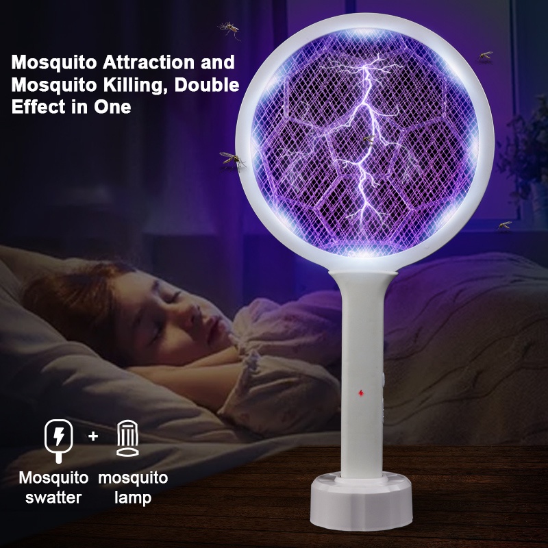 ES-25/26 Mosquito Swatter Mosquito Killer 2 in 1 LED | Electric LED Mosquito Swatter 2 in 1 | Raket Nyamuk 2 in 1 | Perangkap Nyamuk lampu LED