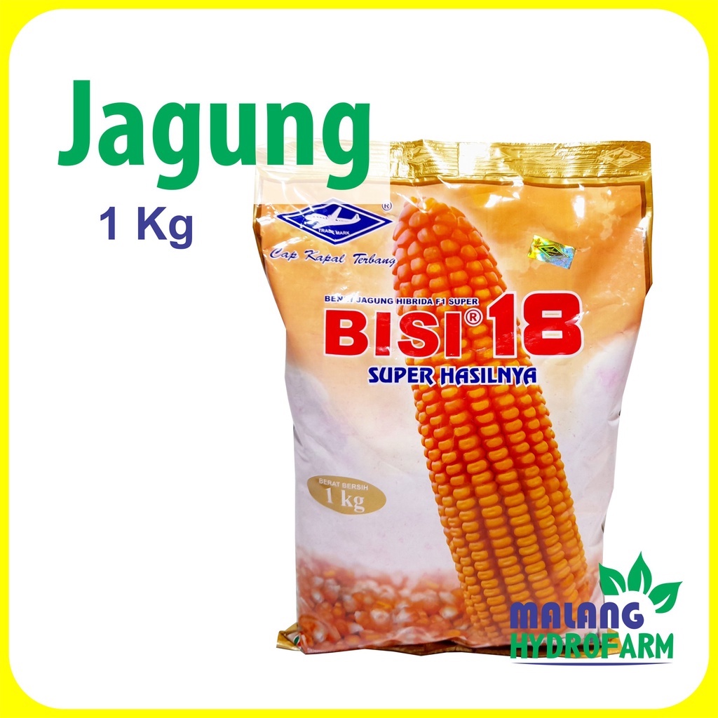 Benih Jagung Bisi 18 1 Kg Cap Kapal Terbang hibrida super hydroponik hidroponik biji bibit
