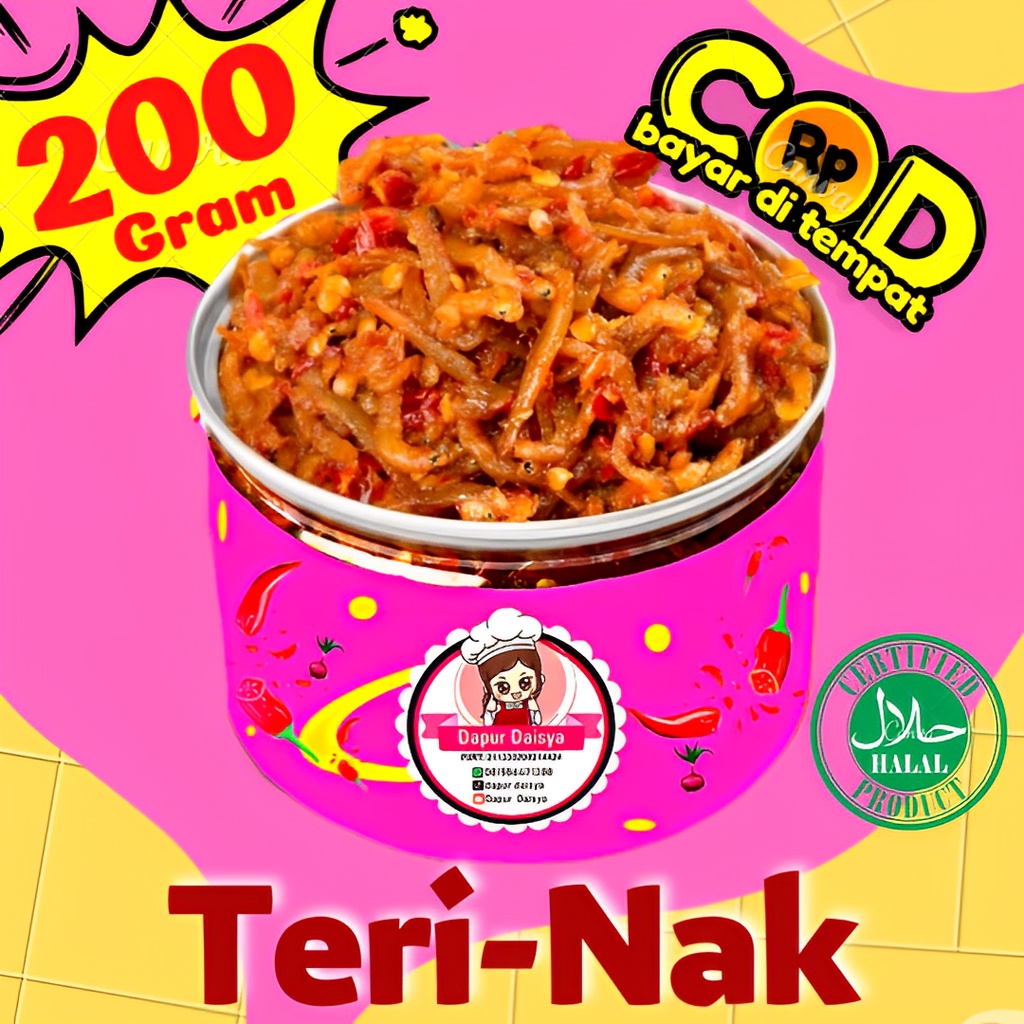 [200 GRAM] SAMBEL TERI - NAK FRESH TERI MEDAN SAMBAL ANEKA SAMBEL BABY CUMI SUWIR CAKALANG AYAM TUNA TONGKOL PECEL KACANG SAMBAL TERI SUWIR SUIR BABI CUMI EATSAMBEL EAT SAMBEL BAWANG ICIP ICIP ICIP-ICIP RINDU NGAT KAMU SACHET EATSAMBAL EAT SAMBAL