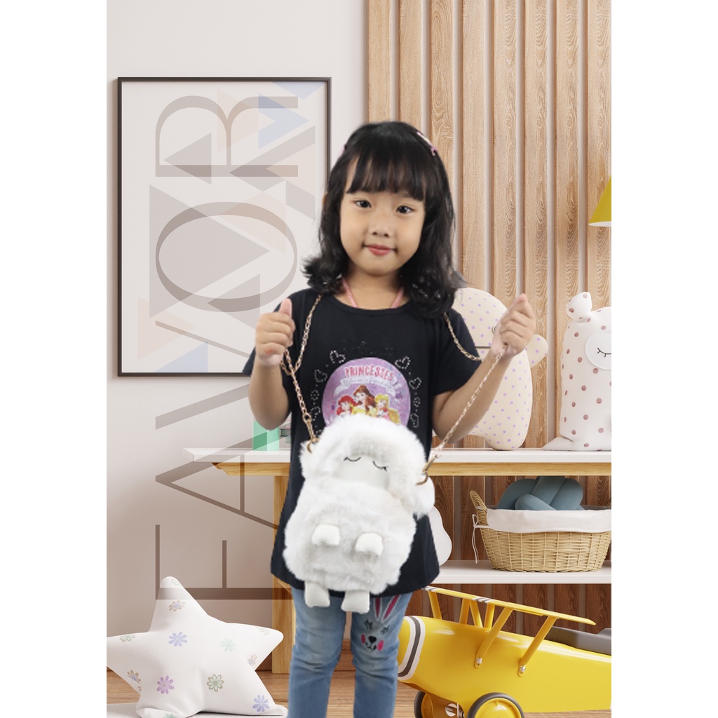 FAVOR - [ PROMO ] Tas Slempang Anak Motif Domba Untuk Jalan - Jalan