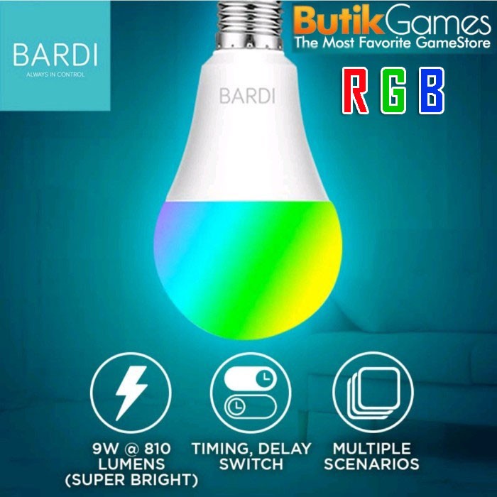 Smart Lamp Bohlam Bohlamp Lampu Smart Bardi Smart Bulb 9W Rgbww