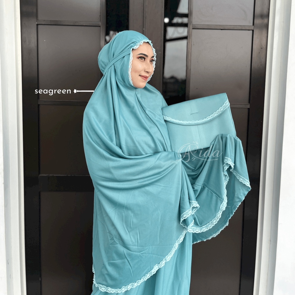 Mukena Amplop Premium Polos Renda Hijabbyaida