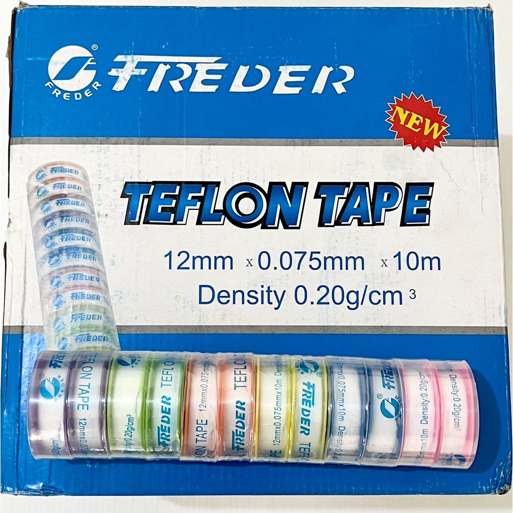 [12PCS] Sealtape Isolasi Pipa Kran Bocor Seal Teflon Tape FREDER 1/2&quot;