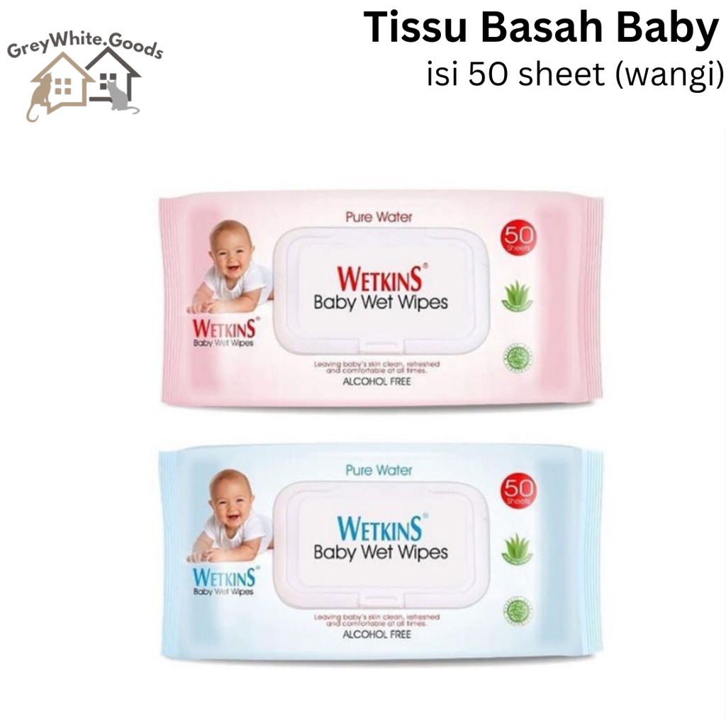 Tissu basah baby wangi 50 sheet antiseptic