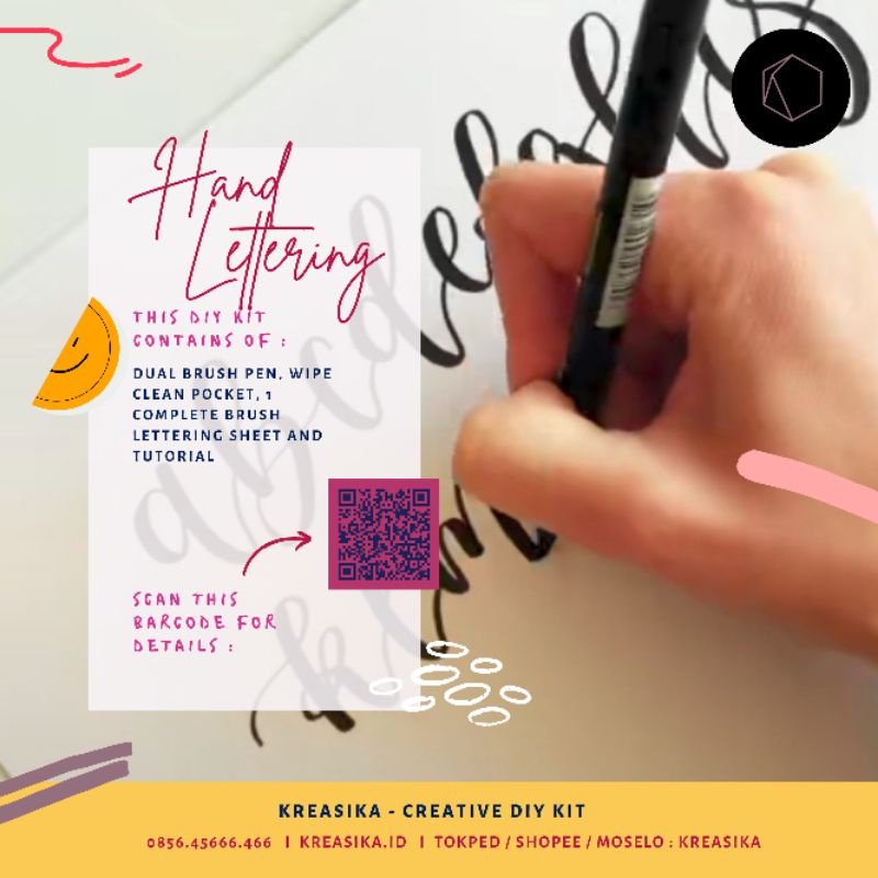 

DIY KIT HAND LETTERING BRUSH LETTERING KREASIKA KADO UNIK ULTAH / IDE HAMPERS / IDE KADO