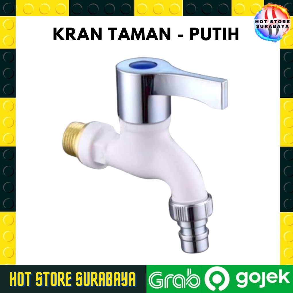 Kran Air Plastik 1/2&quot; Drat Kuningan / Keran Air Tembok ABS Kran Taman Mesin Cuci BERKUALITAS