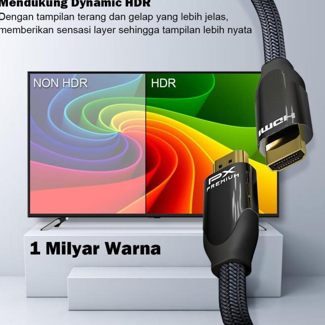 Kabel HDMI Ultra HD 4K High Speed HDR Nylon Braided 2M PX HD2-2MX