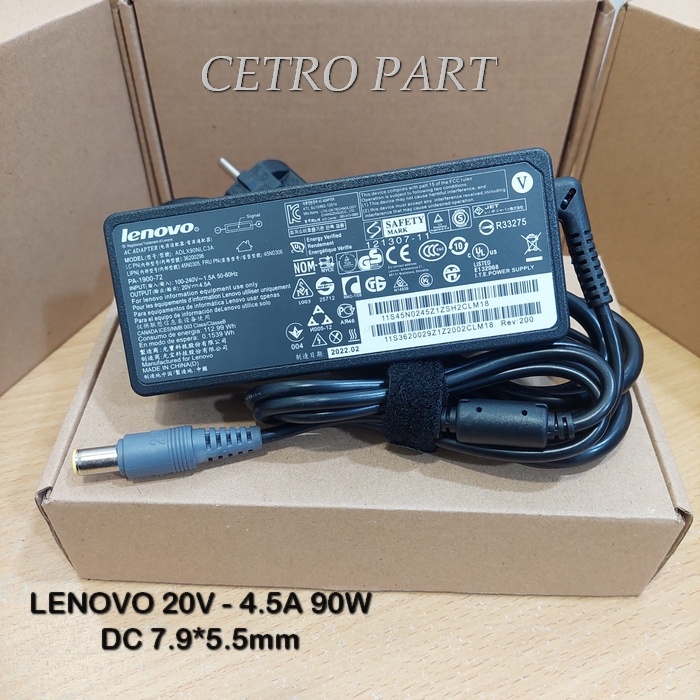 Adaptor Charger Lenovo Thinkpad R400 R500 SL410 SL510 T400 T61 R61 Series 90W