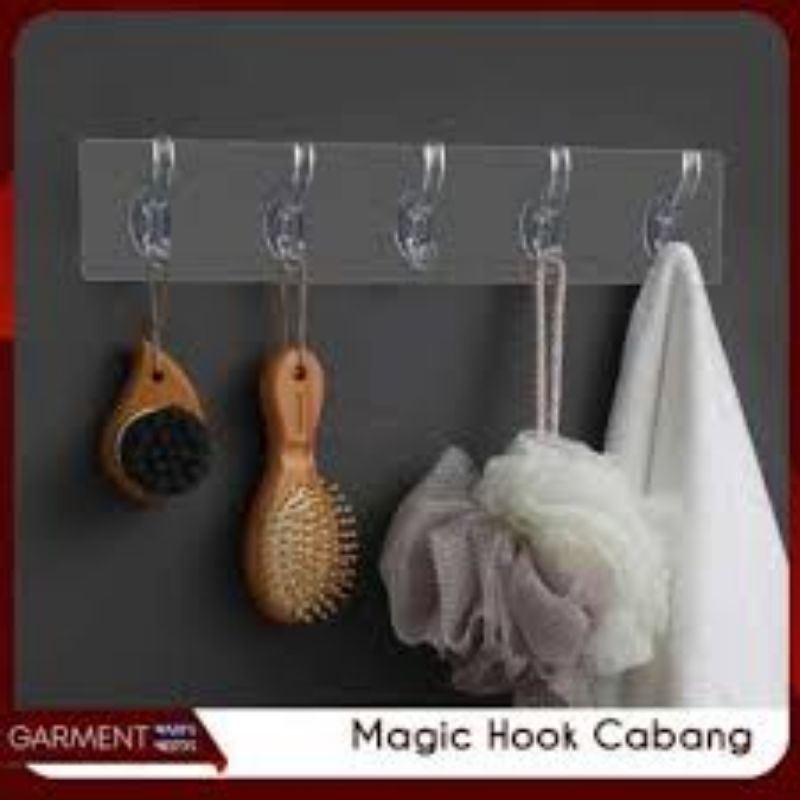 Gantungan TEMPEL DINDING TANPA PAKU | Cantolan Tembok 5 Kait Langsung menempel | Hook Silikon Hanger Handuk | Gantolan Gantungan Plastik Belakang Pintu