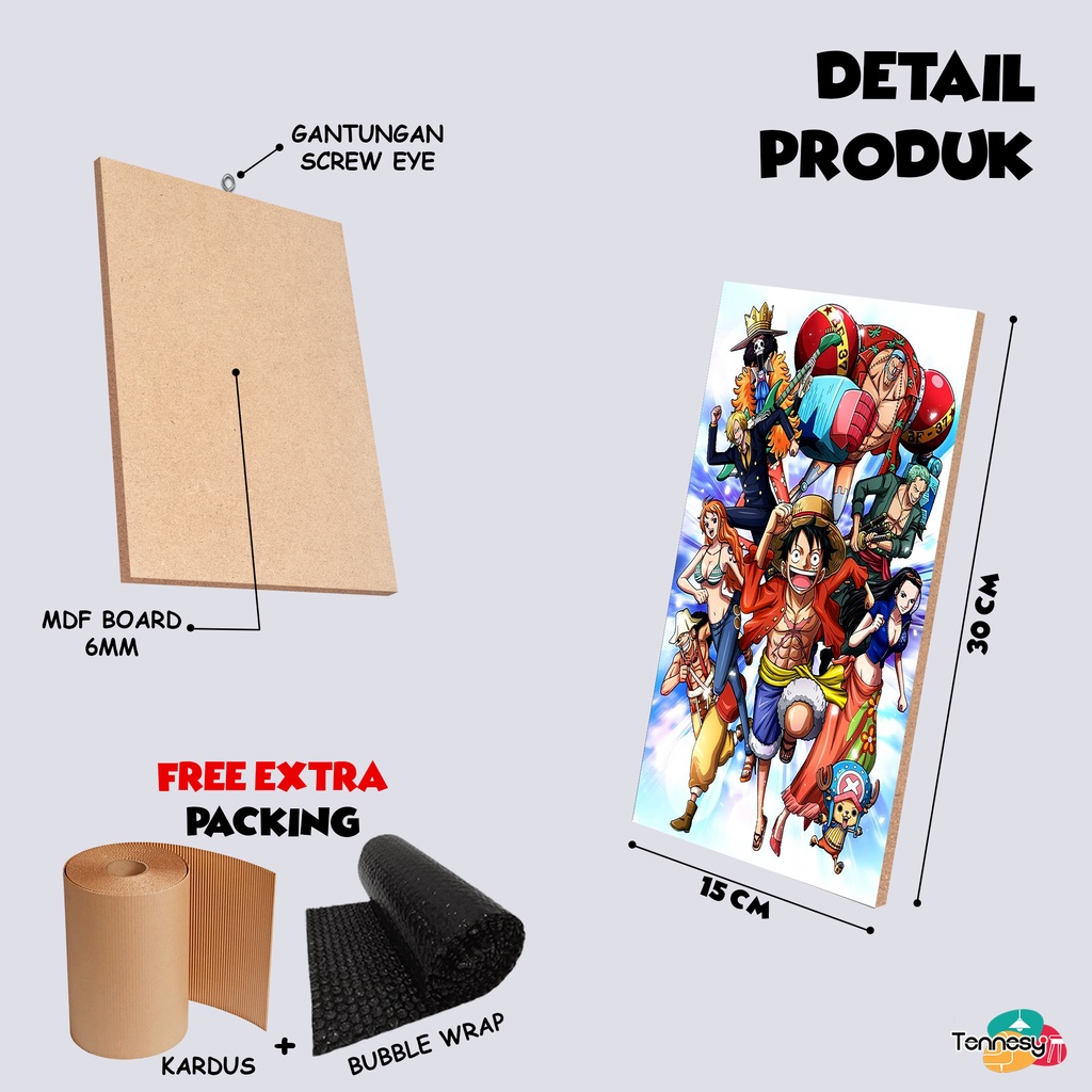 HIASAN DINDING WALL DECOR PAJANGAN POSTER DEKORASI KAMAR RUMAH ANIME KARTUN ONE PIECE