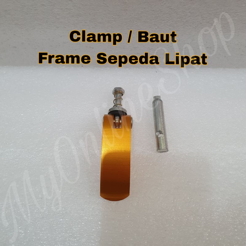 Quick Release Clamp Baut Batangan Tengah Sepeda Lipat Clamp Frame Sepeda Lipat
