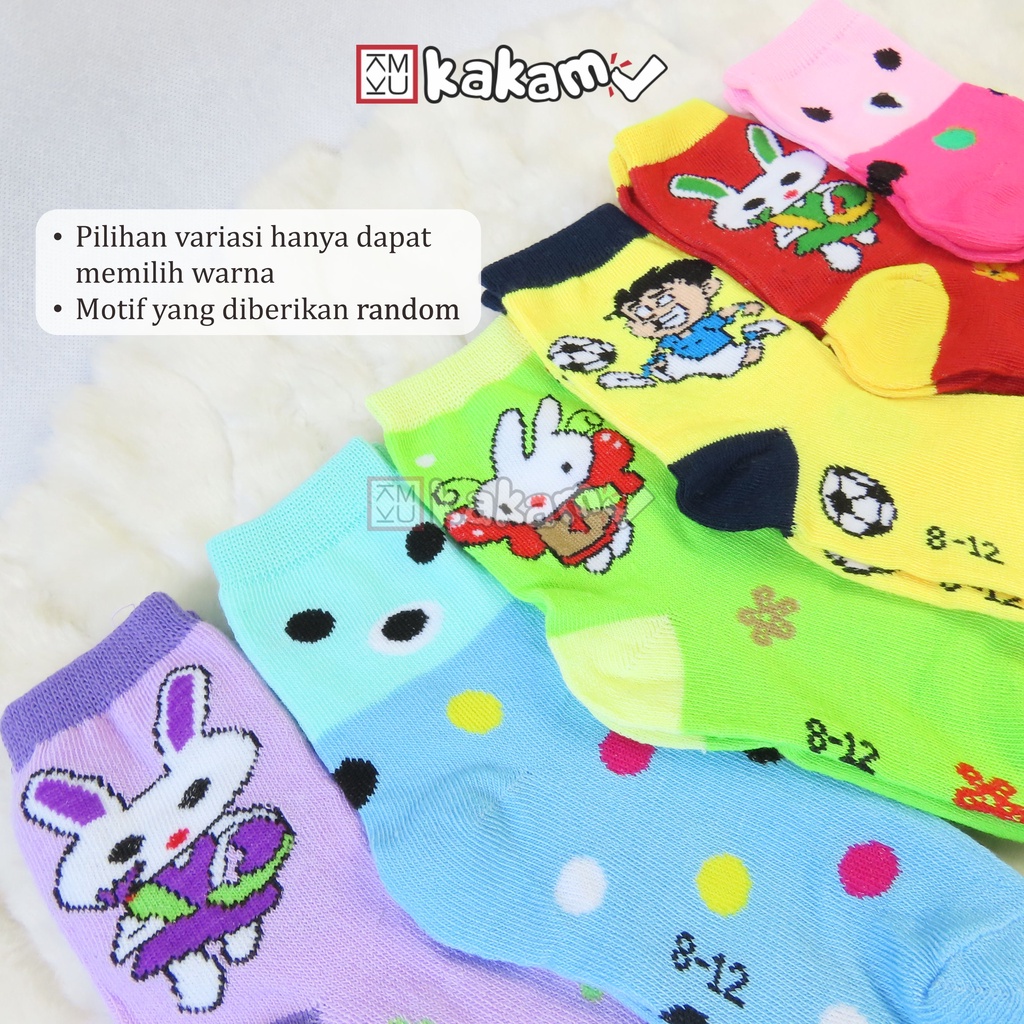 Kakamu Kaos Kaki Anak Motif Karakter Usia 5-7 Tahun