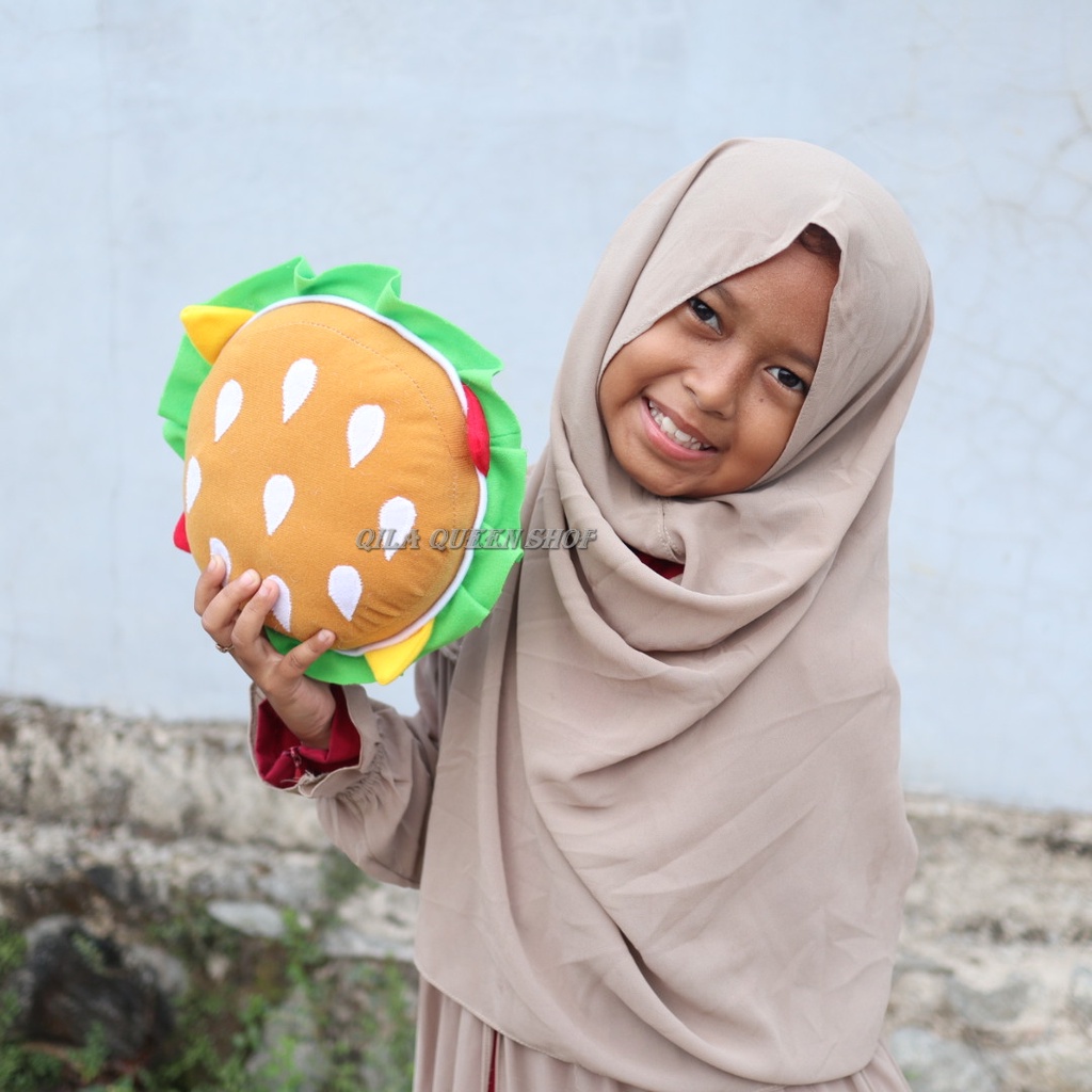 BONEKA BURGER LUCU TERMURAH, TERLARIS BISA COD