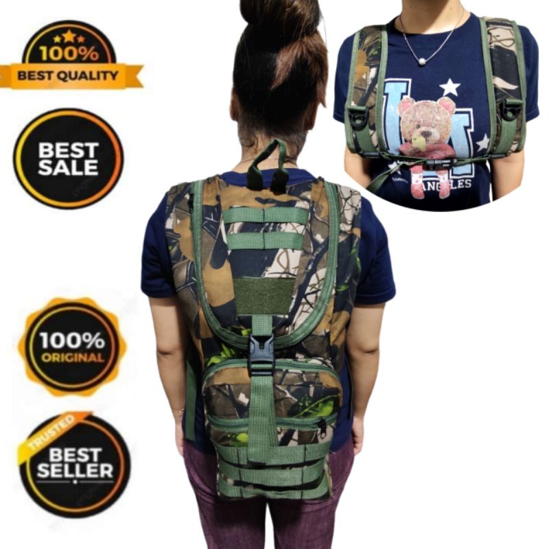 Tas hidropack tas speda punggung / Tas hiking loreng camo / Ransel gunung  camo green