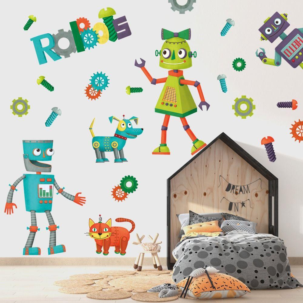 Top Wall Sticker Removable Anak Anti Air Dekorasi Rumah Tk Decal Robot Stiker Stiker Pintu