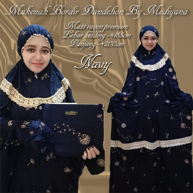 MUKENA TERUSAN JUMBO RAYON BORDIR DANDELION