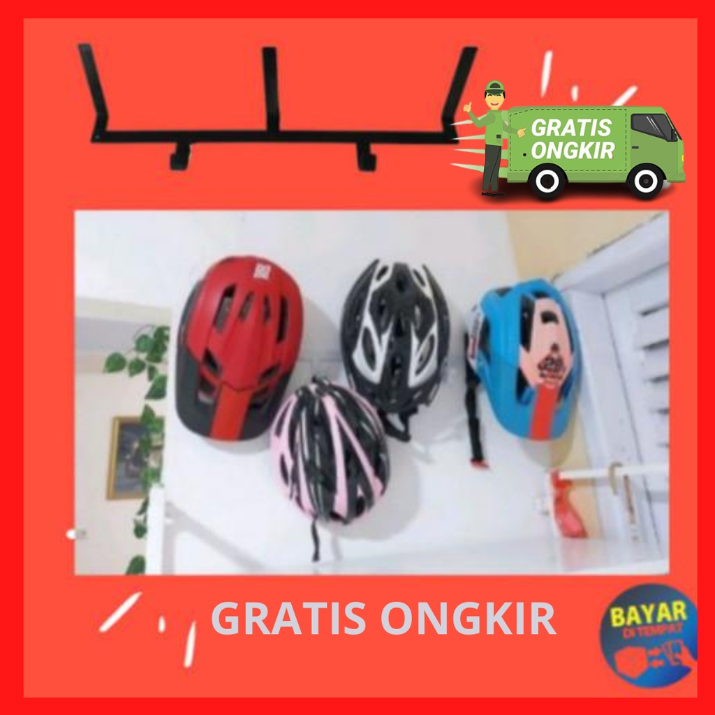 Tempat helm gantungan rak Gantungan rak dinding gantungan rak besi gantungan rak besi dinding Gantun