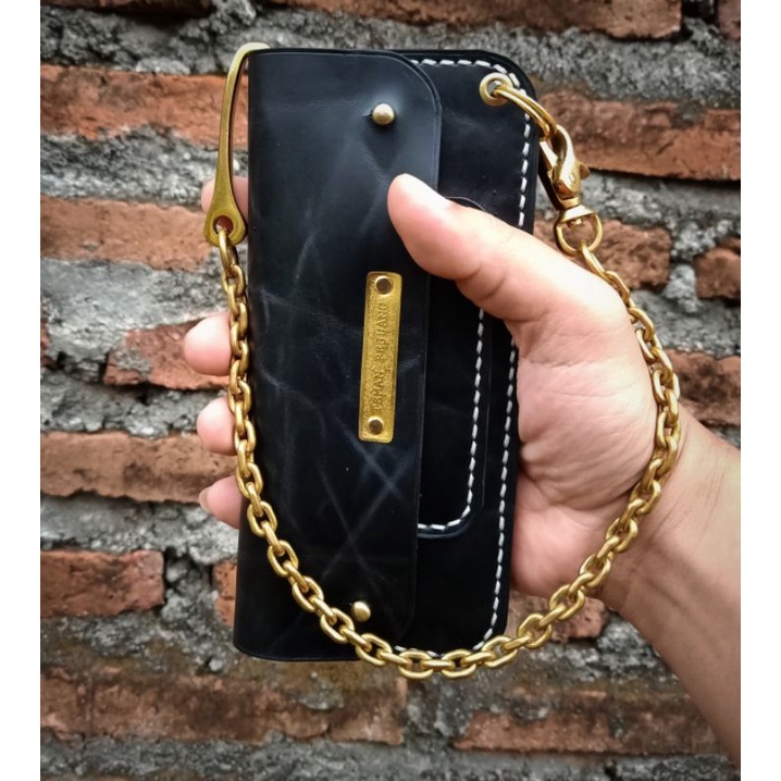 Dompet Kulit Asli Panjang Biker Pria Trucker Wallet
