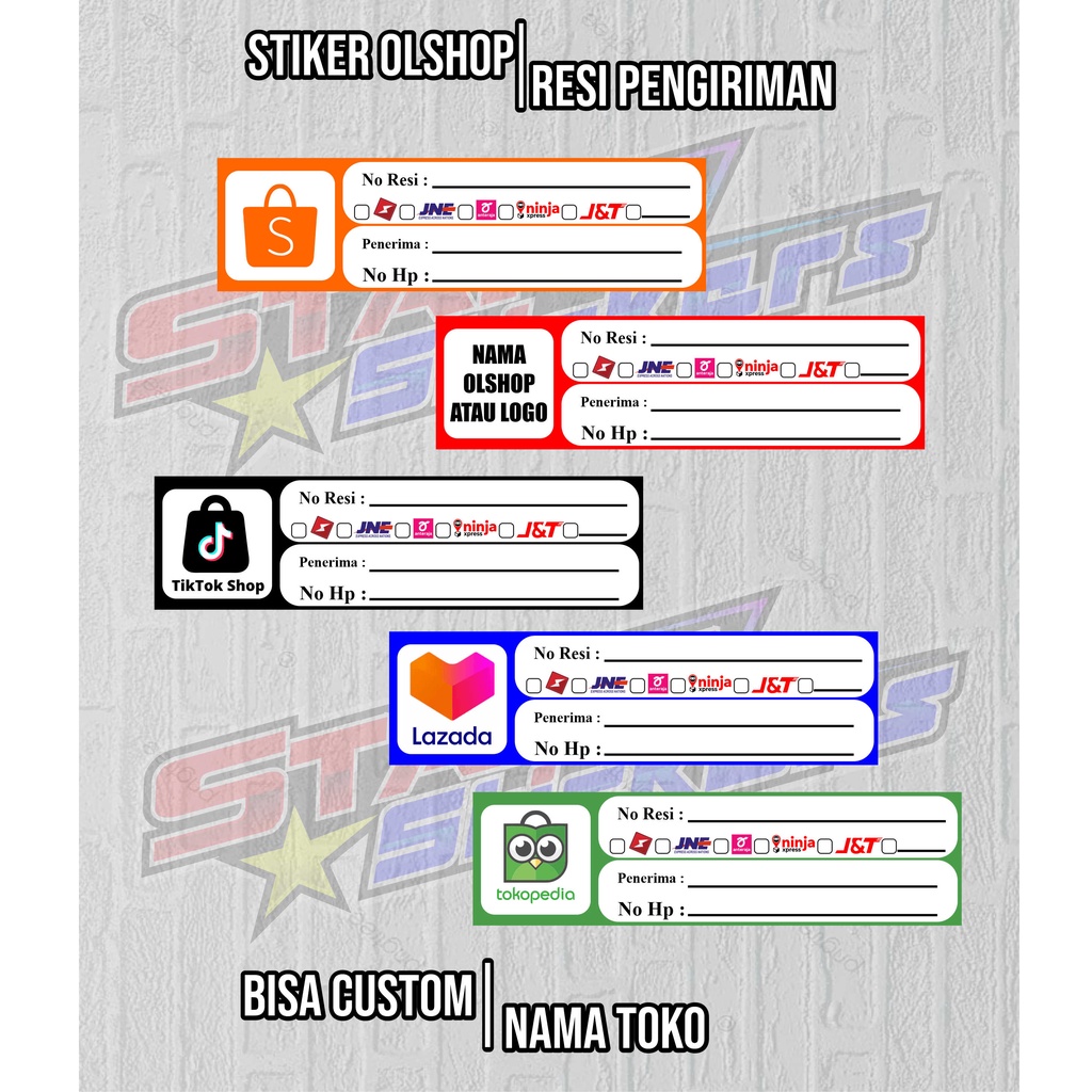 

Sticker Resi Pengiriman Olshop Bisa Custom / Stiker Toko /Stiker Packing