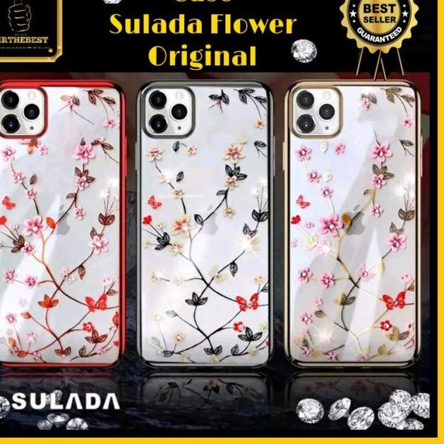 CASE 11 / 11 PRO / 11 PRO MAX SULADA FLOWER MOTIF ORIGINAL - Hitam, IP 11