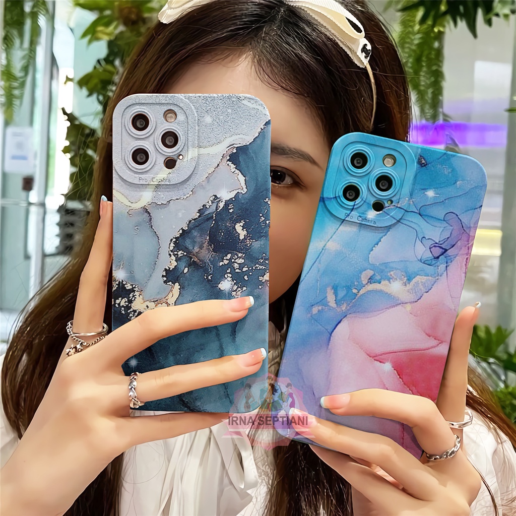 Case Hp silikon marble procamera Untuk VIV*O Y16 y35 y22 A57 2022 A76 A96 RENO 7Z VIVO Y21 Y21A Y21S