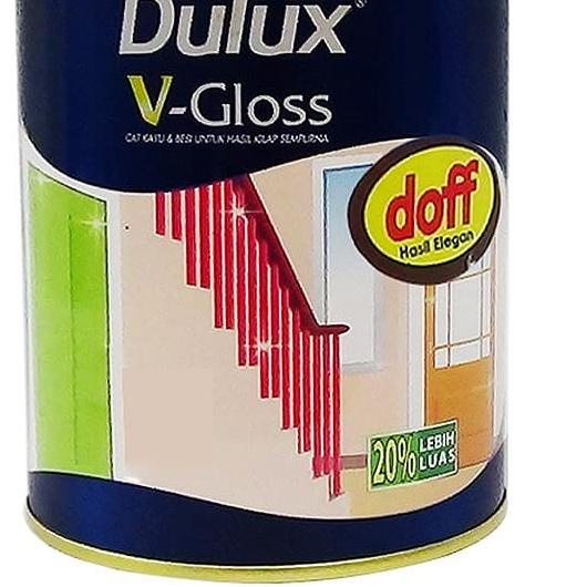 CAT MINYAK DULUX V-GLOSS - WHITE DOFF 9002 0.8 LITER