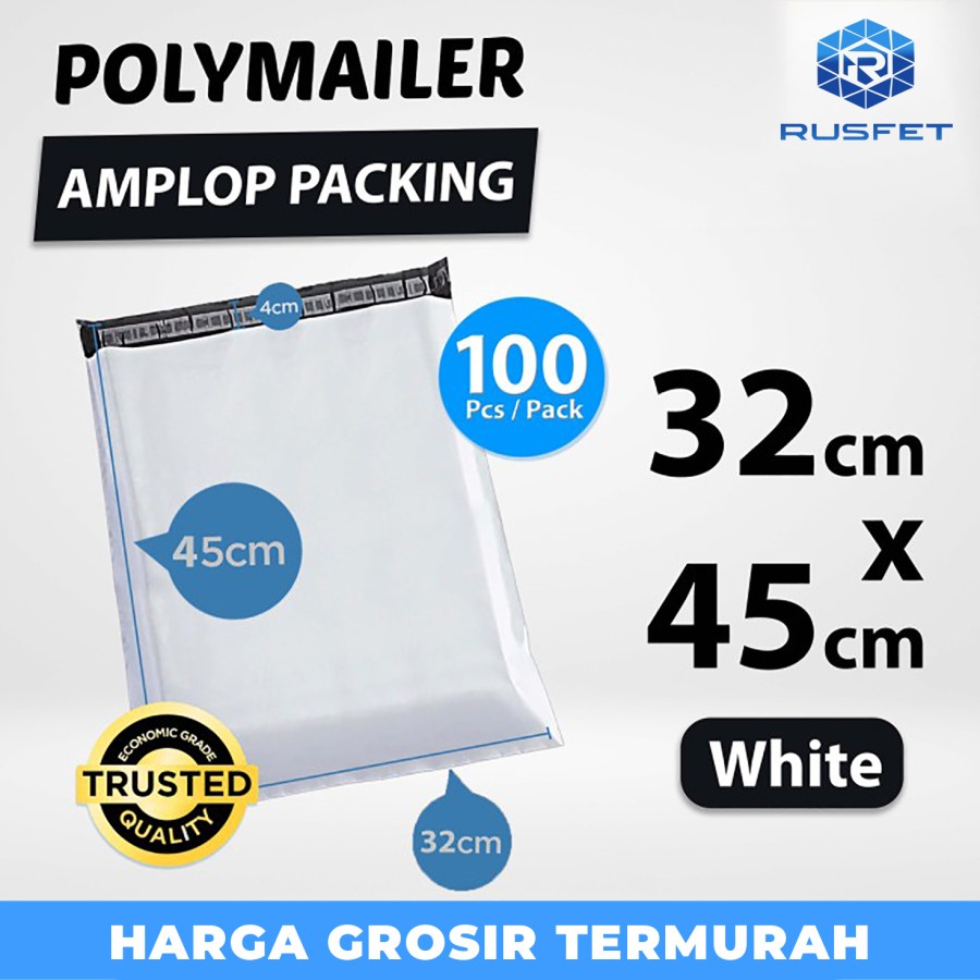 

Polymailer Pack WHITE 32CM X 45CM Amplop Plastik olshop Ekonomis