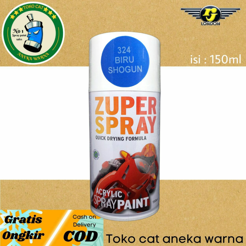 cat semprot 150cc blue biru shogun suzuki zuper spray produk dari rj london pilox pilok pylox