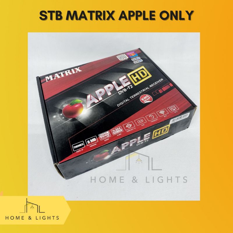 Set Top Box Matrix Apple Merah Kuning Pengganti Siaran Digital TV / STB Dvb Digital T2