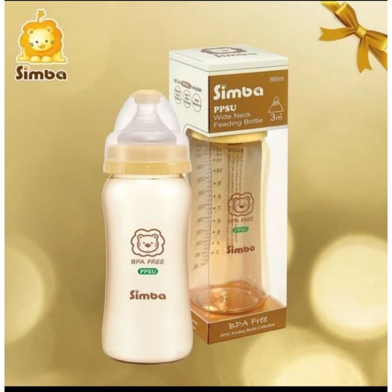 SIMBA PPSU BOTTLE 360ml Botol PPSU Wide Neck Feeding Bottle 360ml nipple 3m+ simba PPSU