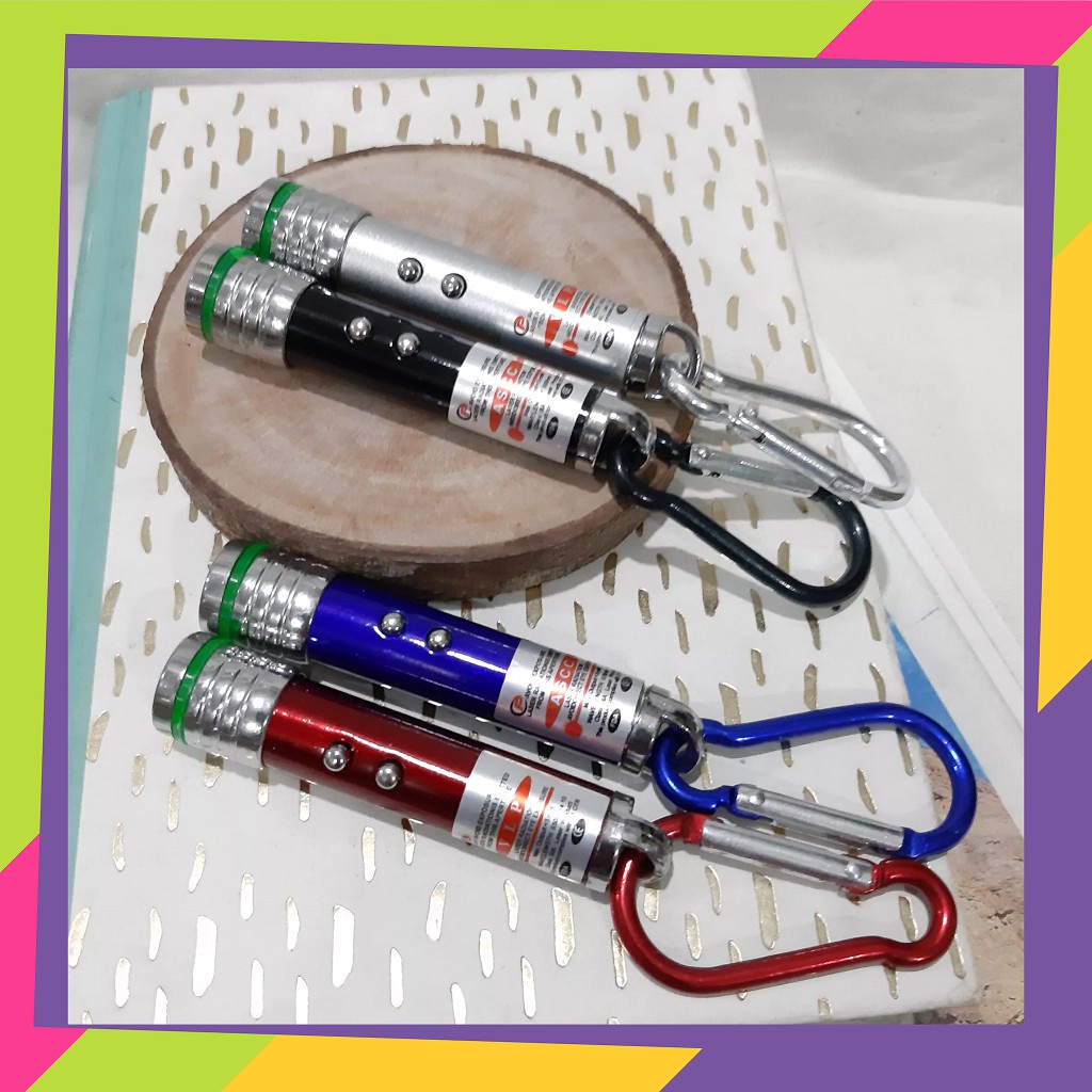 222E / Laser pointer murah 3 in 1 pen + gantungan kunci + senter