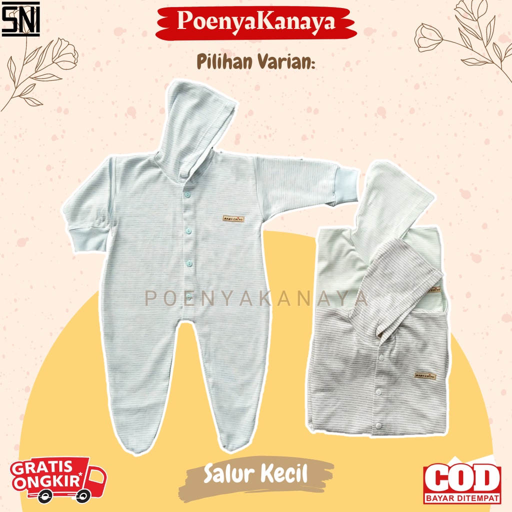 Chiyo Sleepsuit Bayi Topi TUTUP Kaki 0-6 Bulan SNI KD05