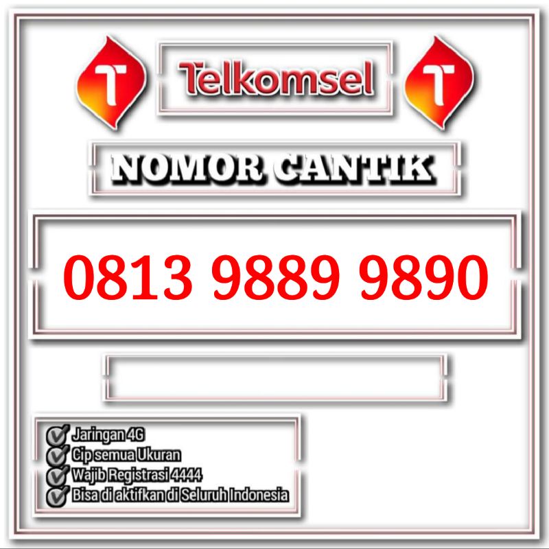 nomor cantik simpati 9889 9890