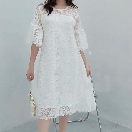 Dress Wanita Pesta Natal Brukat Mewah Style Korea Jumbo Brukat 2023 Dress Evania Model kekinian Terb